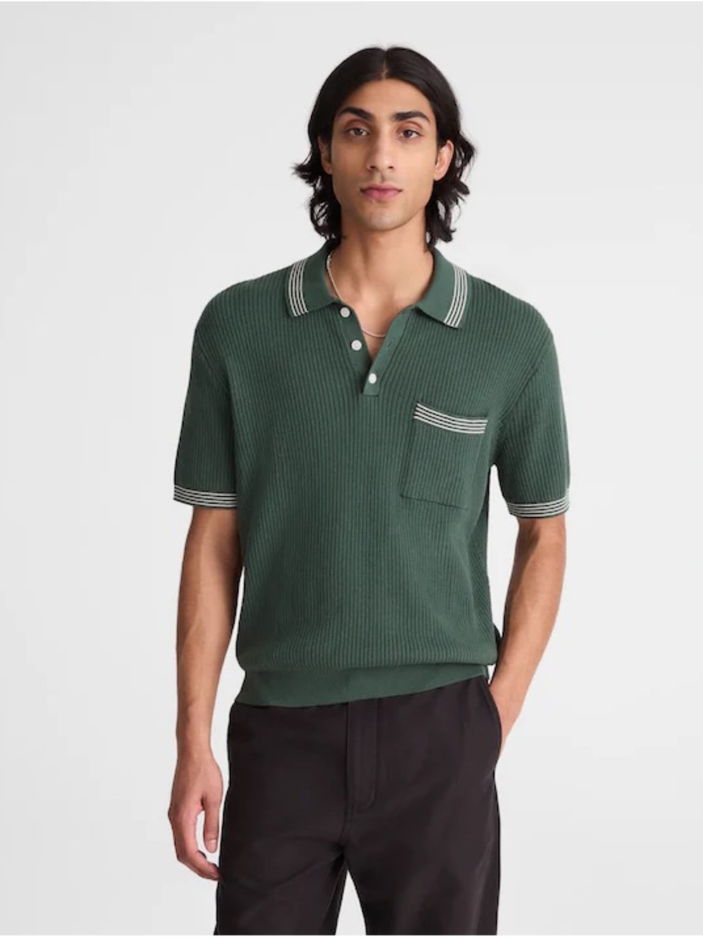 Madewell Tipped Sweater Polo Size XXL NWT
